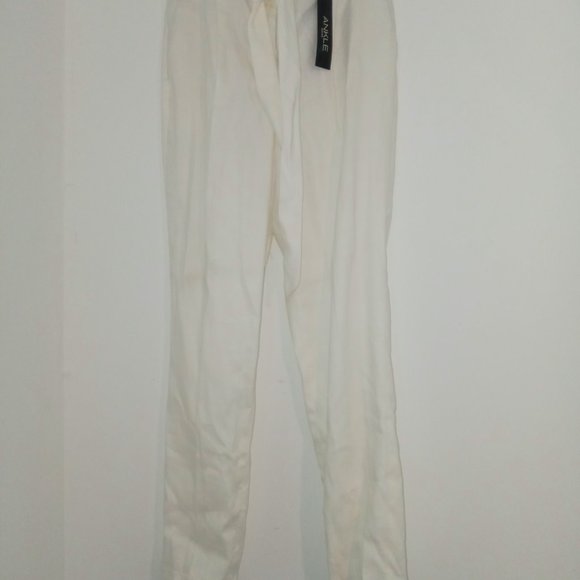 Express Tie-Waist Paper Bag Dress Pants in 8 LONG - Picture 3 of 6